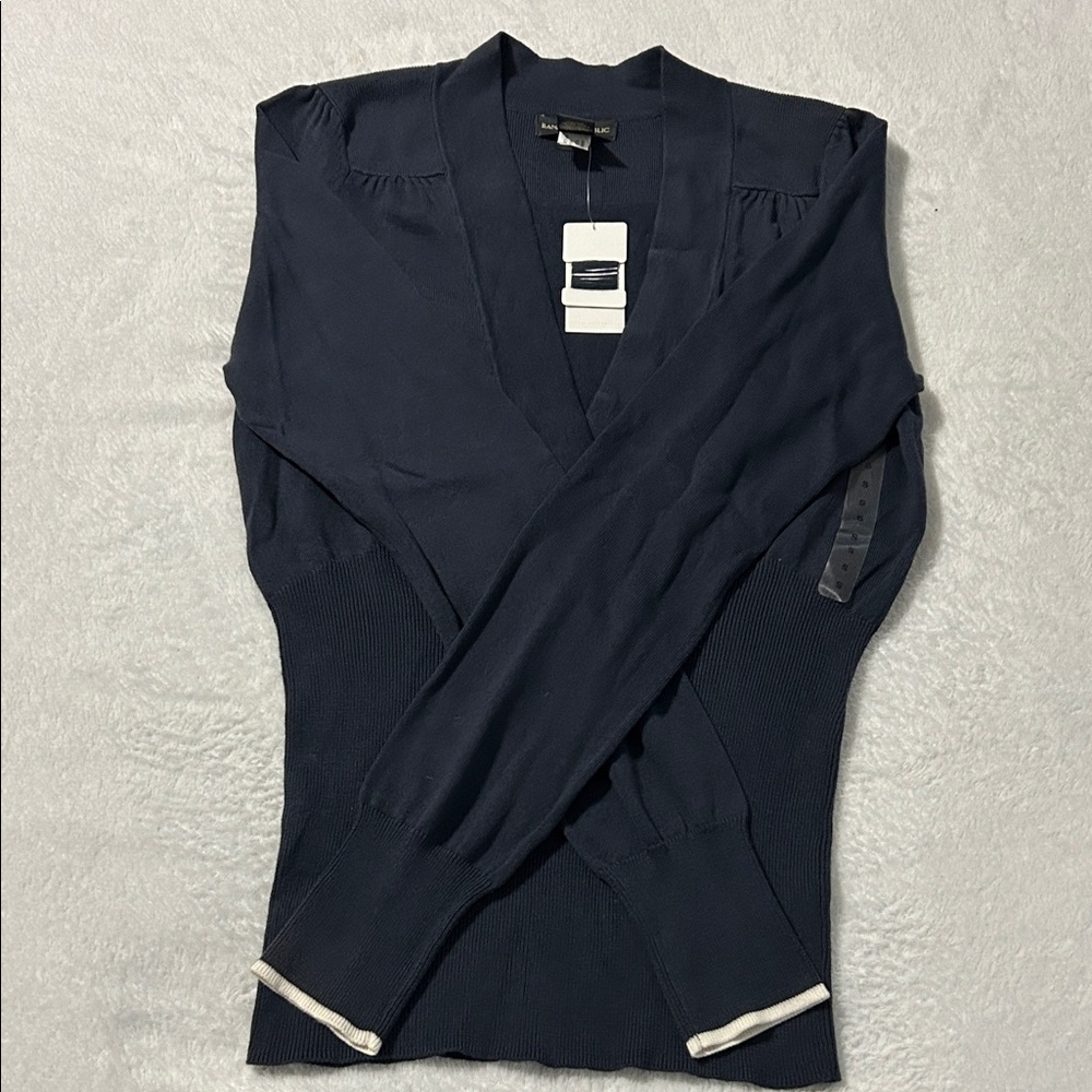 Banana Republic Navy V-Neck Sweater